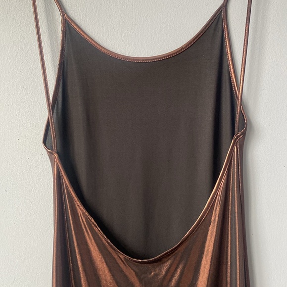 Metallic Brown Maxi Dress - Picture 7 of 8